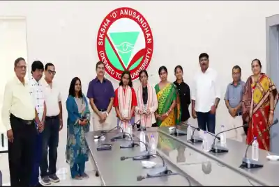 During the interaction, Prof. Nanda discussed their preparation strategies and future aspirations, while also advising them on how to build on their academic success.