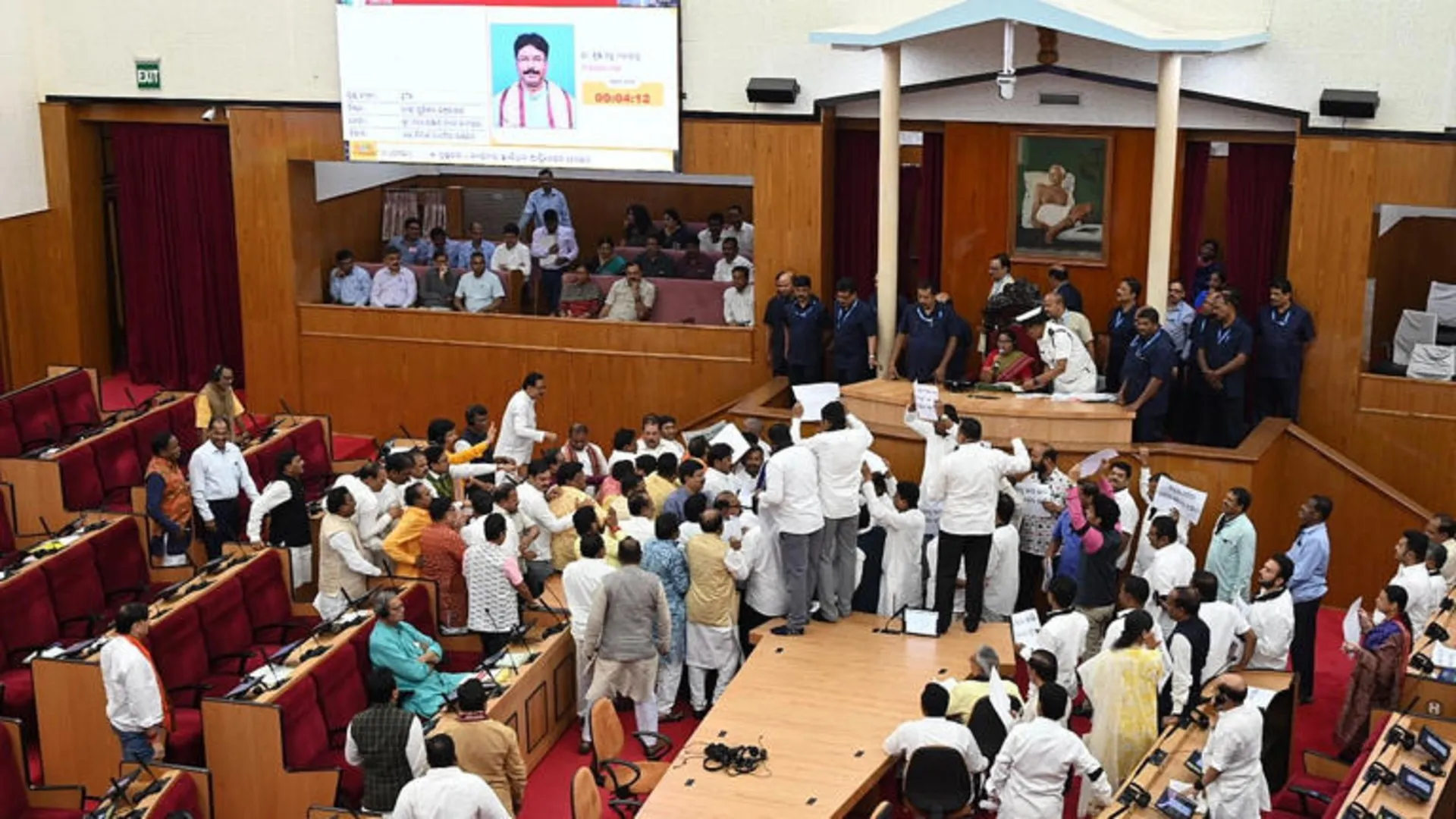 Ruckus in Odisha Assembly as BJD stages protest over fertilizer crisis, house adjourned until 4 pm