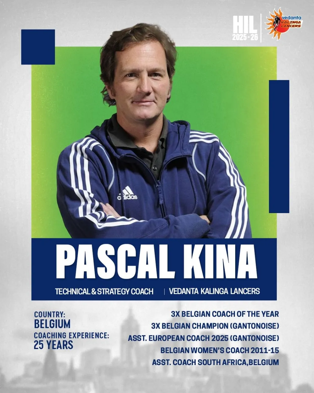 Pascal Kina joins to the Vedanta Kalinga Lancers as Technical and Strategy Coach