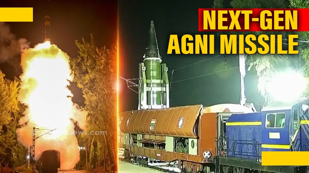 DRDO Successfully Fires Next-Gen Agni Missile from Train-Based Launcher