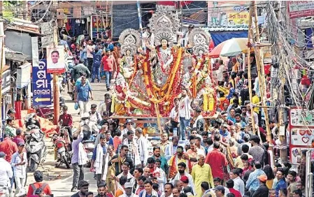 Odisha: Maa Durga immersion ceremony continues across twin cities with tightened security