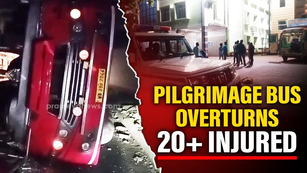 Pilgrimage bus overturns on NH-16 in Balasore; Over 20 injured
