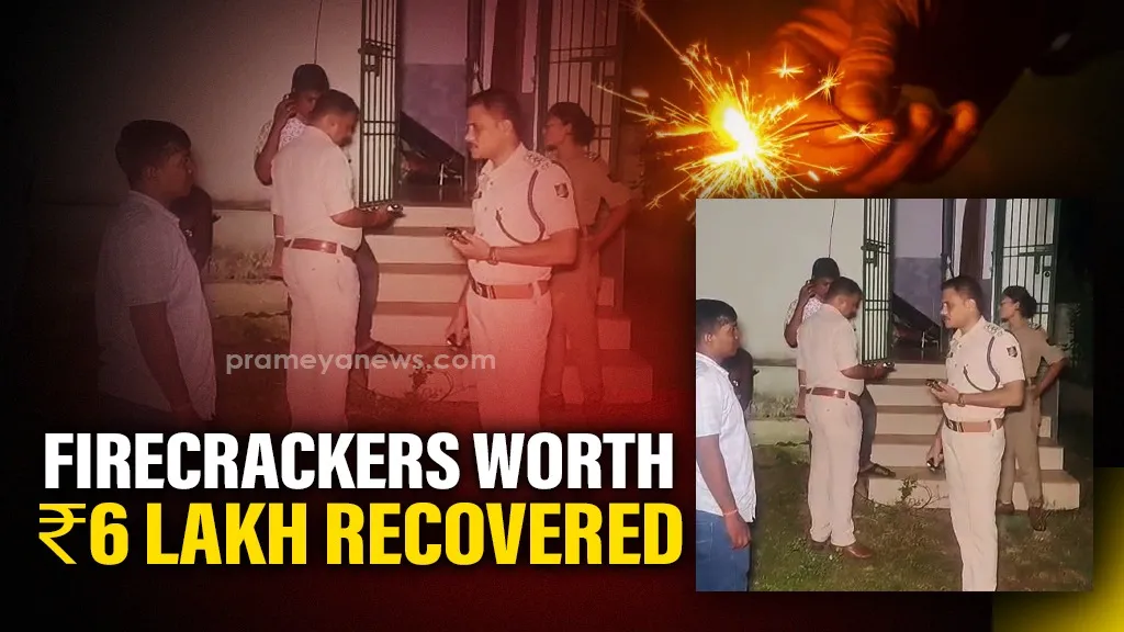 Illegal firecrackers worth ₹6 Lakh seized from Sundarpur Medical, One detained