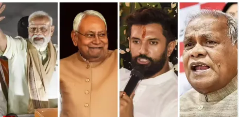 NDA announces seat sharing for Bihar polls, both BJP and JD(U) to contest on 101 seats