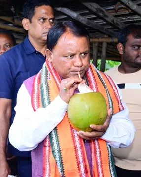 Refreshing pause: Odisha CM enjoys coconut water, chats with vendor in Puri