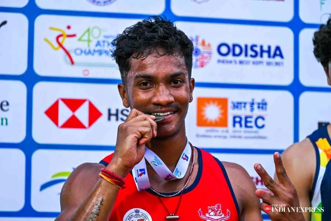 Delivery boy Prateek Maharana delivered an NMR in national Junior athletics meet