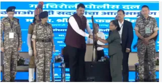 61 Naxals surrender in presence of Maharashtra CM Devendra Fadnavis in Gadchiroli