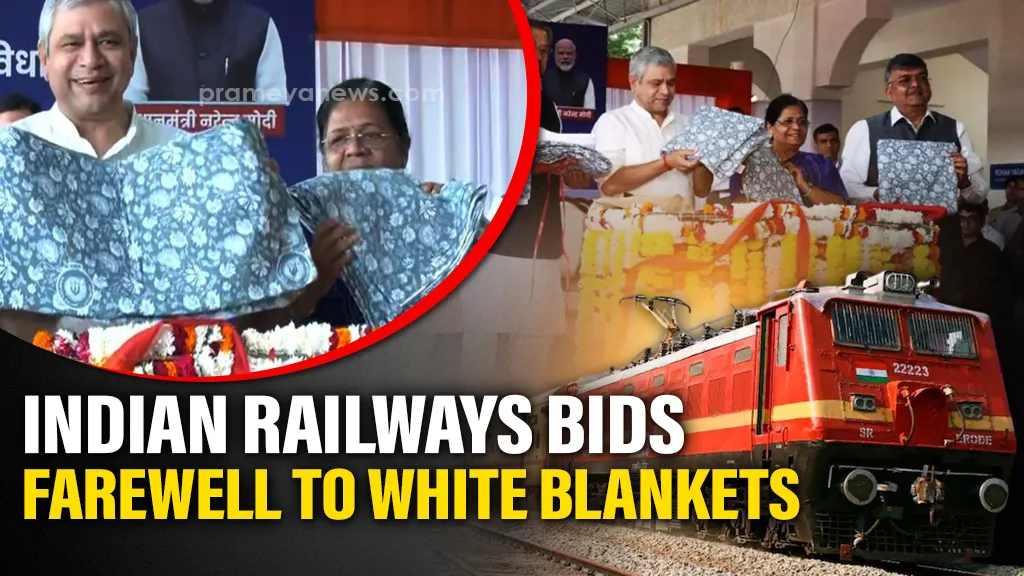 Sanganeri Prints Adorn Railway Linens in Innovative New Scheme