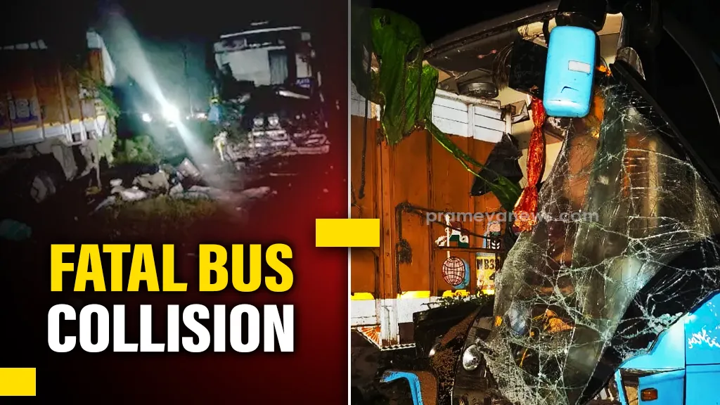 Fatal bus collision near Jaleswar: Driver, helper dead