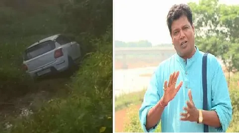 Odia Actor Ashrumochan Mohanty faces road mishap: Car skids into canal