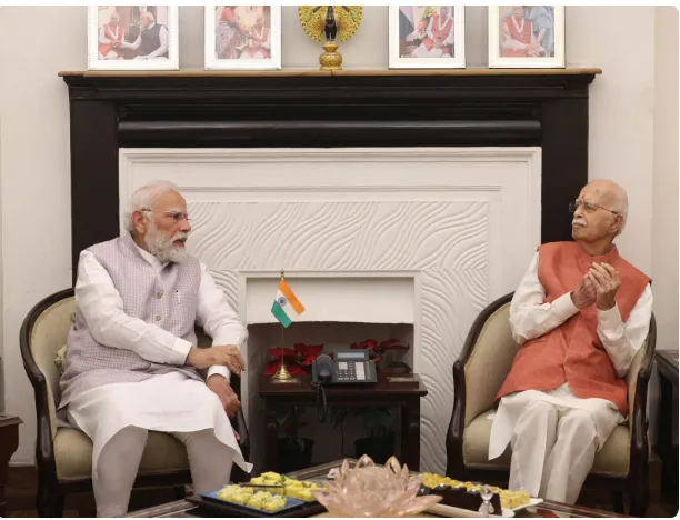PM Modi extends birthday greetings to veteran BJP leader LK Advani