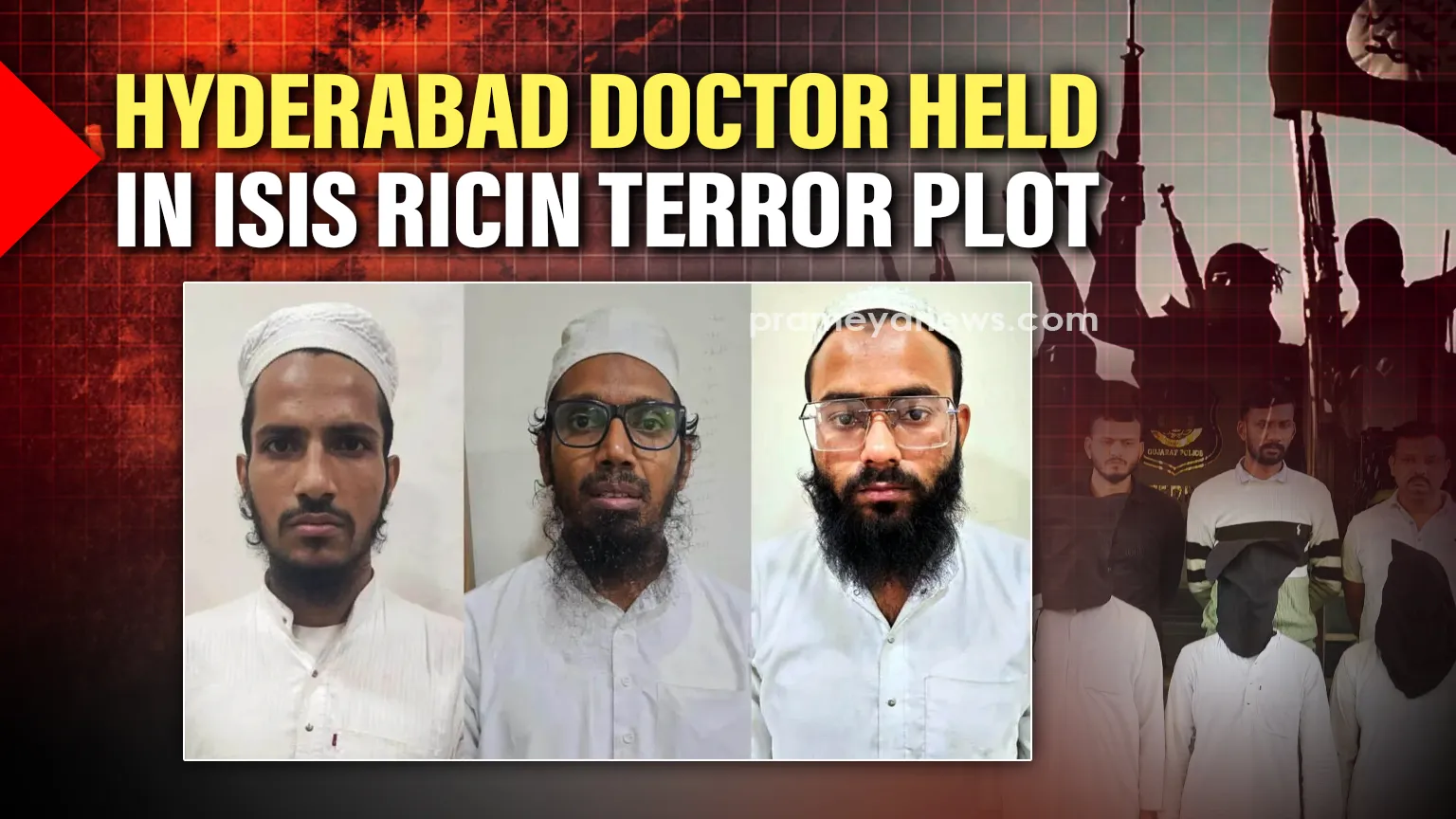 Hyderabad Doctor Arrested in Gujarat for Planning Deadly ISIS Terror Plot Using Ricin Poison