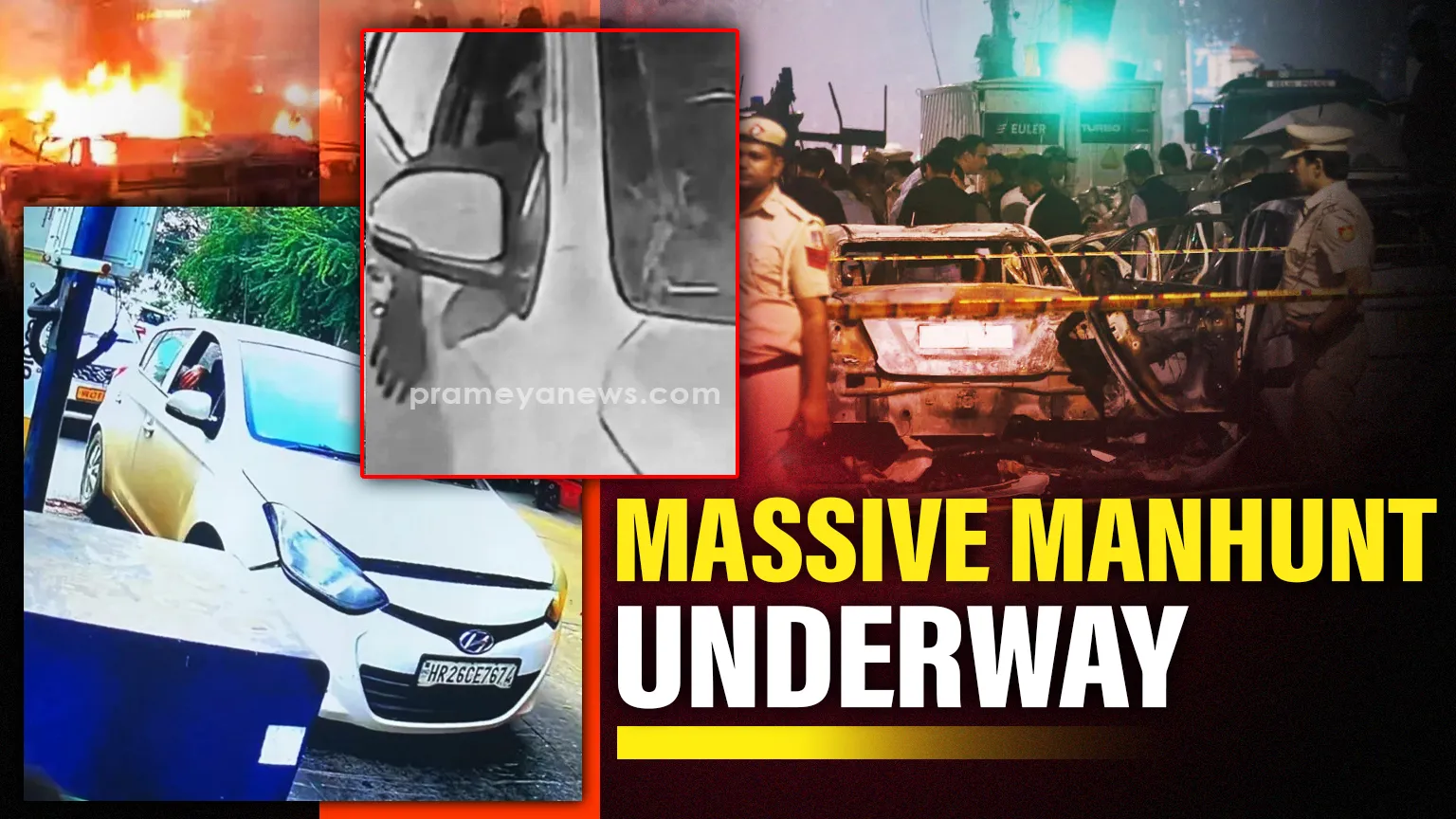 Red Fort Blast: Massive Manhunt Underway as Police Trace Suspect’s i20 from Faridabad to Delhi