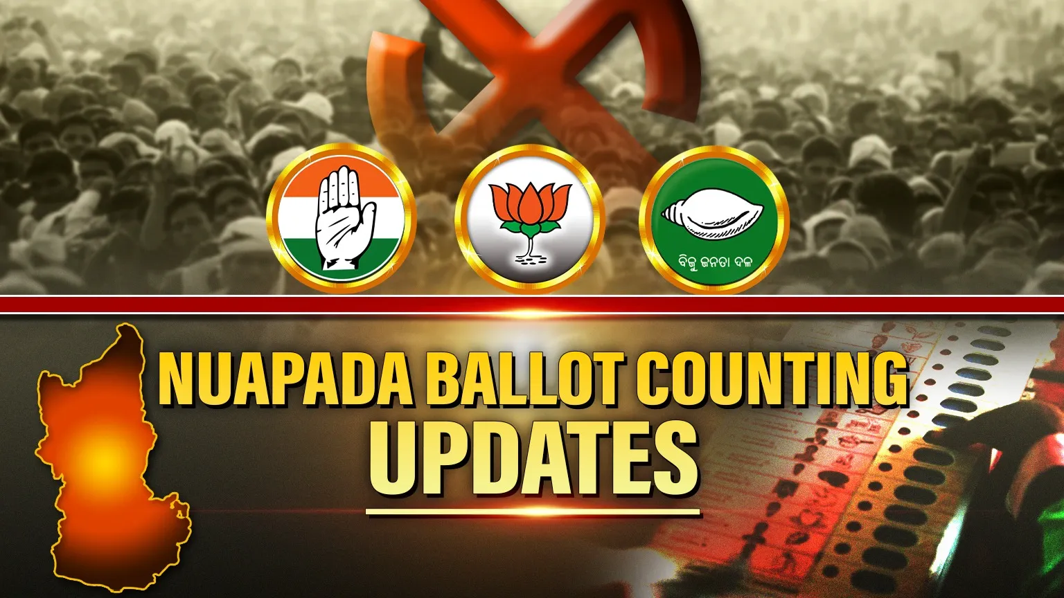 Nuapada byelection: Jay Dholakia from BJP leads with 3697 votes by 1st Round counting