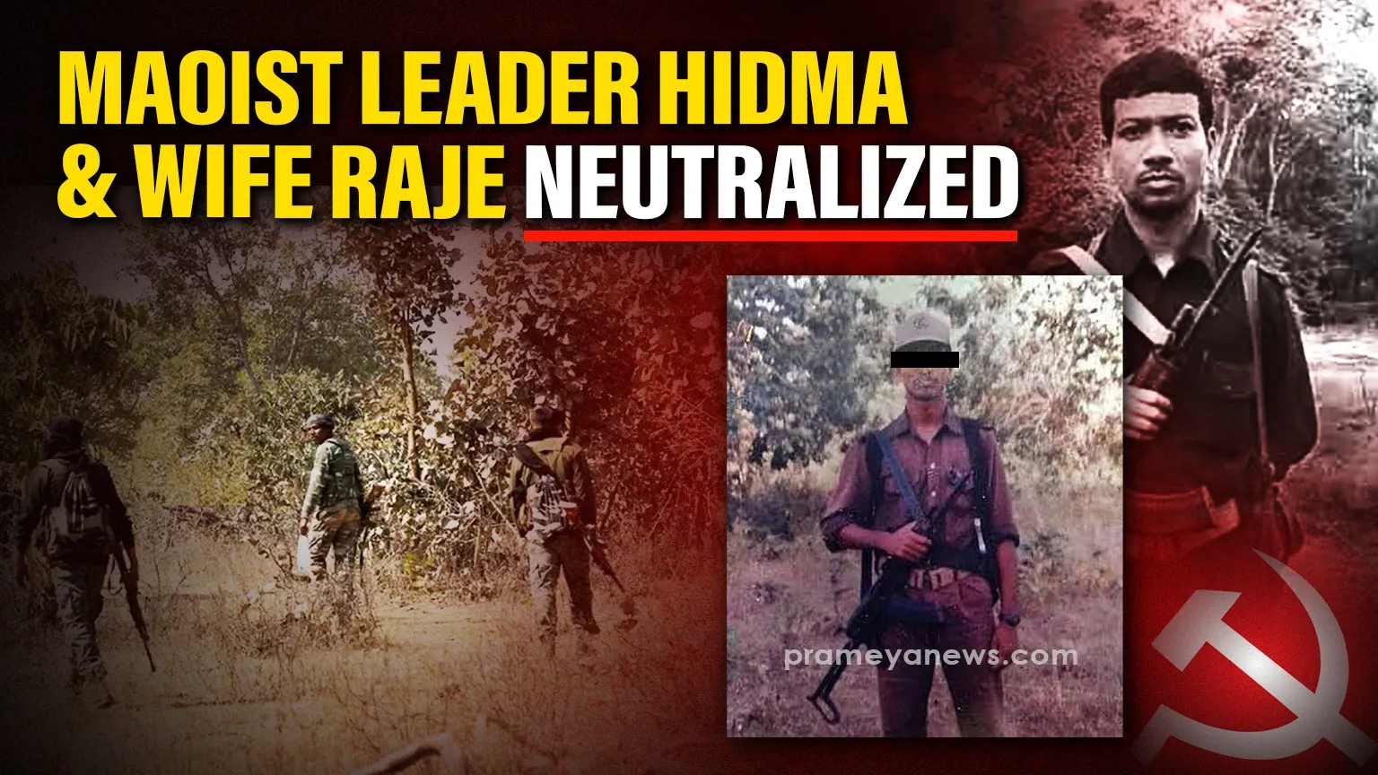 Dreaded Naxal Madvi Hidma and Wife Shot Dead in Maredumilli