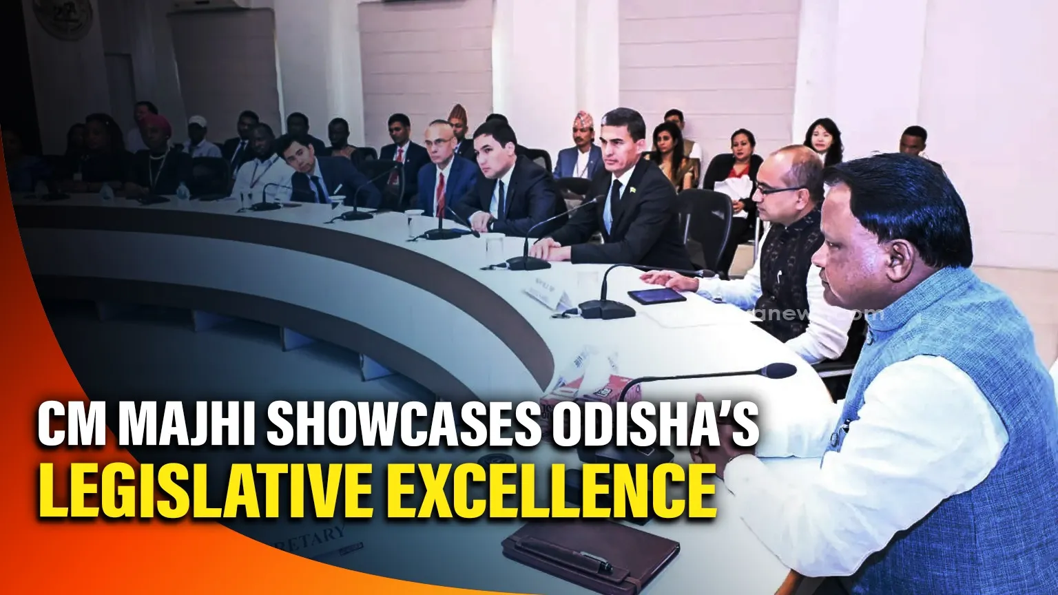 CM Majhi highlights Odisha’s legislative excellence before global participants