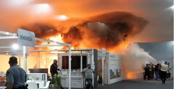 Massive fire breaks out at COP30 venue at Amazon City in Brazil, 20 hospitalized after suffocation