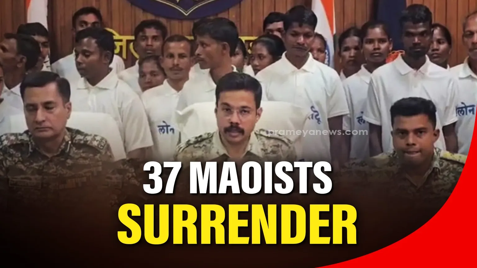 37 Maoists surrender in Chhattisgarh’s Dantewada