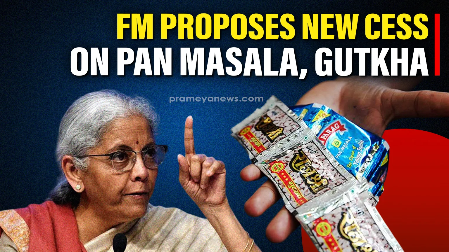 FM Sitharaman Introduces Bill for New Cess on Pan Masala and Gutkha to Fund Defence & Health
