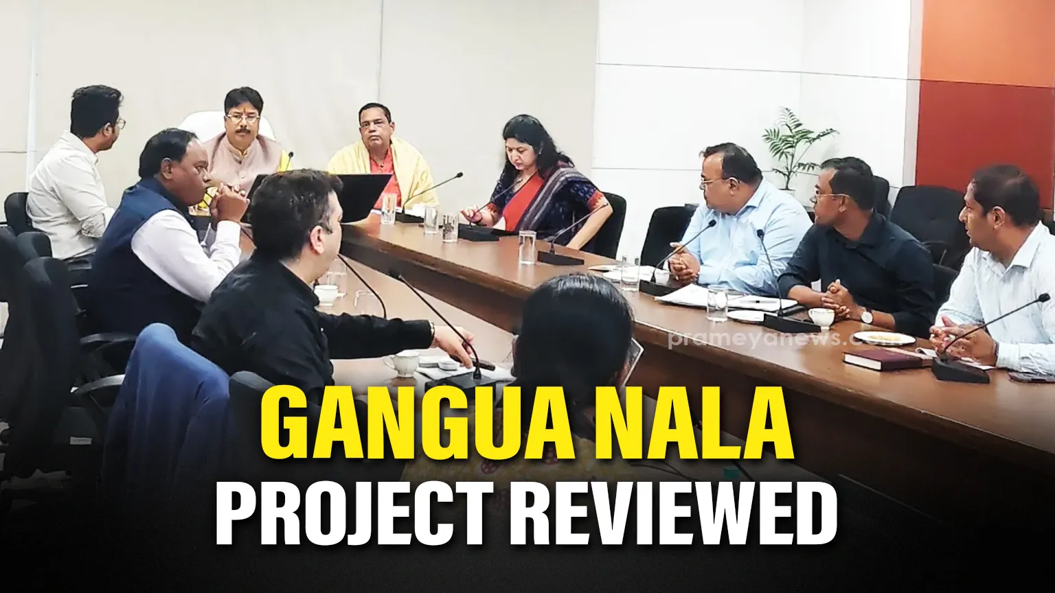 Minister reviews Gangua Nala improvement project