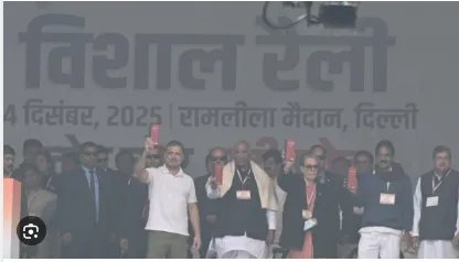 Congress stages rally against ‘Vote Chori’ in Delhi; Rahul Gandhi vows to oust BJP Govt