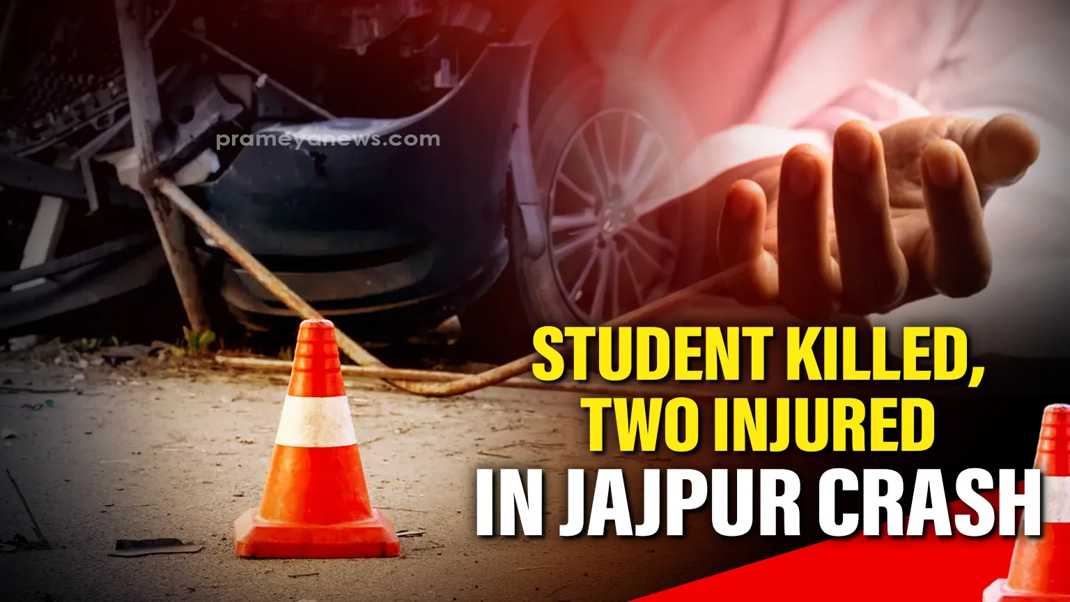Student killed, two injured in tragic road accident in Jajpur