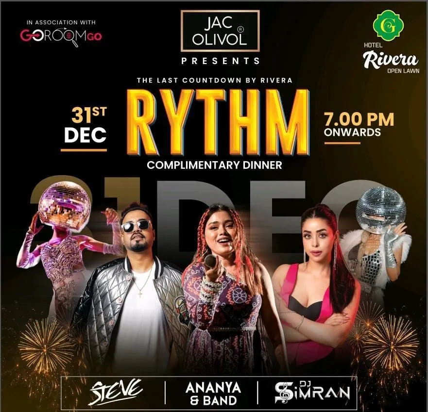 Celebrate biggest New Year Party in Puri with celebrity DJs and Russian dancers at Hotel Rivera
