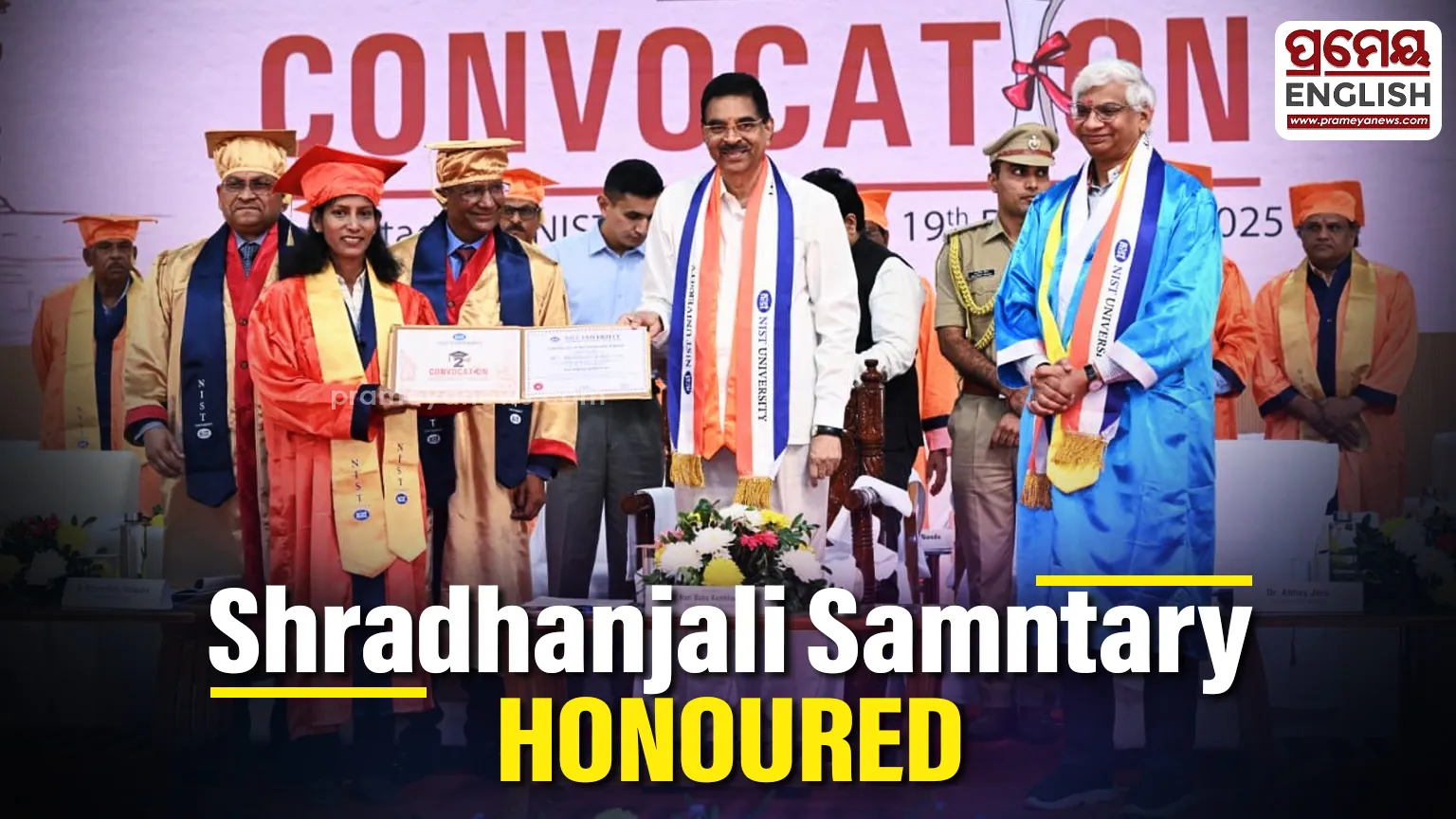 Footballer Shradhanjali Samntary receives Honorary Doctorate