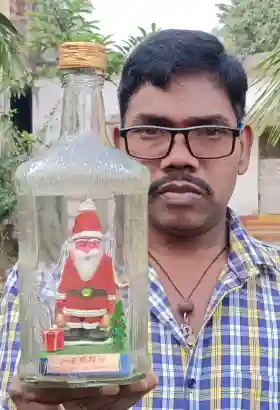 Artist from Odisha creates unique Santa Claus for Christmas, spreads peaceful wishes