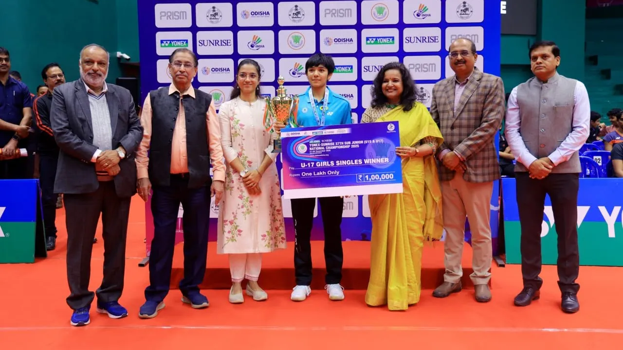 Local girl Tanvi double crowns in National Badminton meet