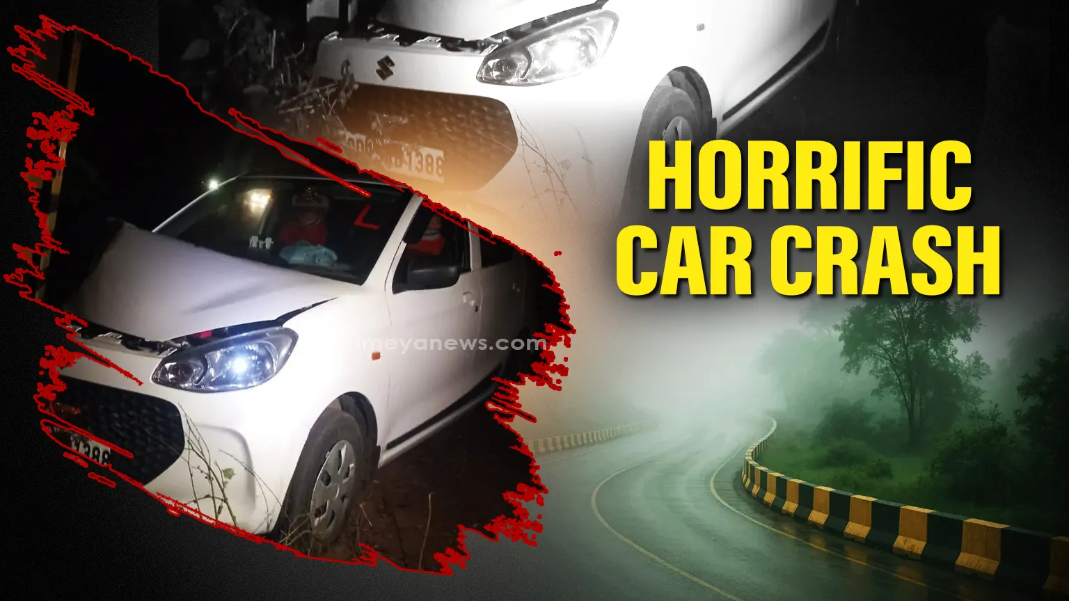 Odisha: Three injured in horrific car crash due to dense fog

