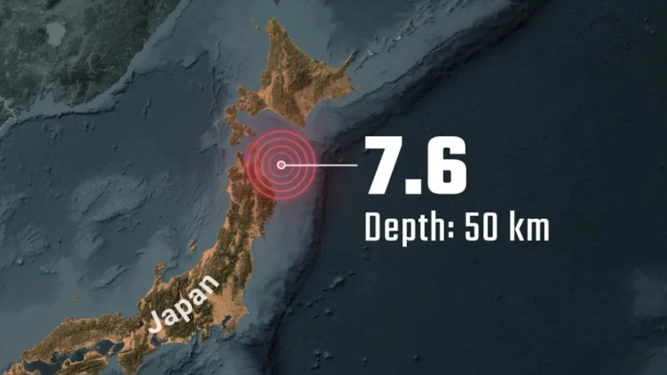 Magnitude 7.6 Japan Earthquake Prompts Immediate Tsunami Warning for Hokkaido and Aomori Areas