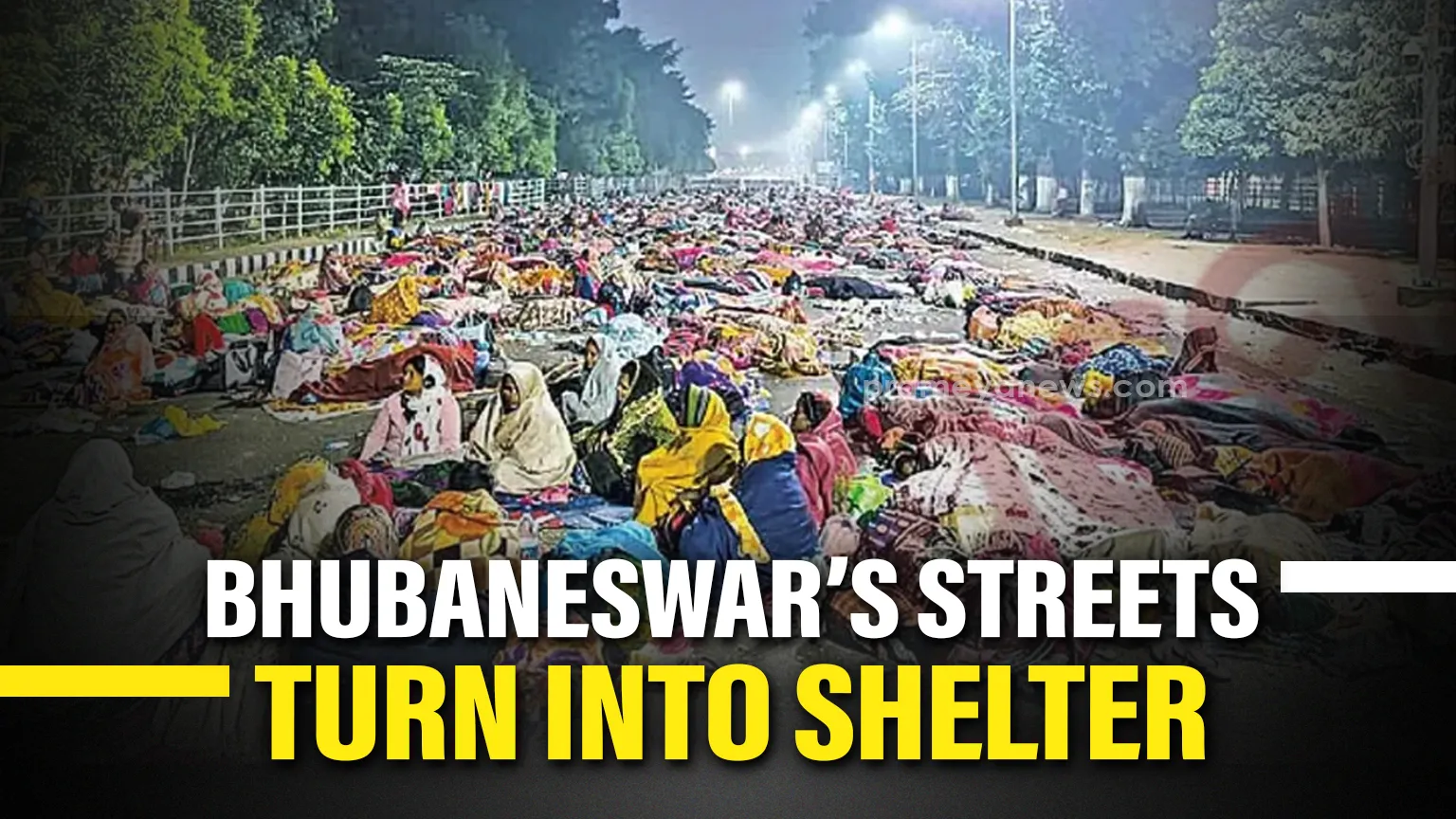 Bhubaneswar’s streets become shelter for the homeless amid severe cold wave

