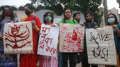 Hindu businessman Khokon Chandra Das stabbed and set on fire in Bangladesh Shariatpur district now critical