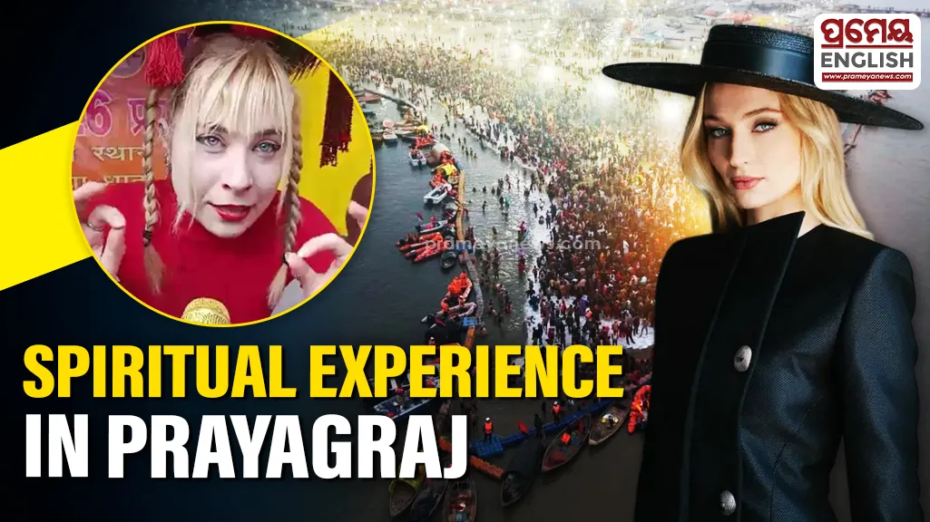 Italian Traveller Lucrezia embraces spirituality at Magh Mela in Prayagraj

