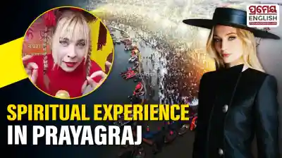 Italian Traveller Lucrezia embraces spirituality at Magh Mela in Prayagraj