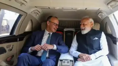 PM Modi Friedrich Merz Share Car Ride Highlighting Strong India-Germany Ties During Gujarat Visit