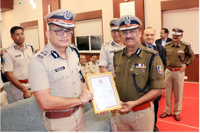 IG Central Range Dr. Satyajit Naik honoured with DGP’s Discon Odisha Police Formation Day