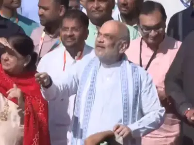 Amit Shah offers prayer at Jagannath temple, flies kite