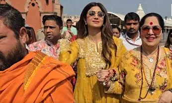 Shilpa Shetty visits Puri to Seek Lord Jagannath’s Blessings