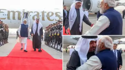 PM Modi Breaks Protocol to Hug UAE President on Arrival