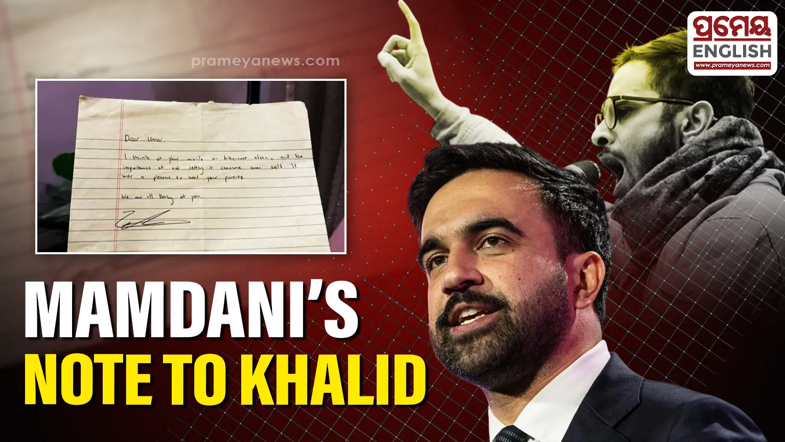 Zohran Mamdani letter to Umar Khalid
