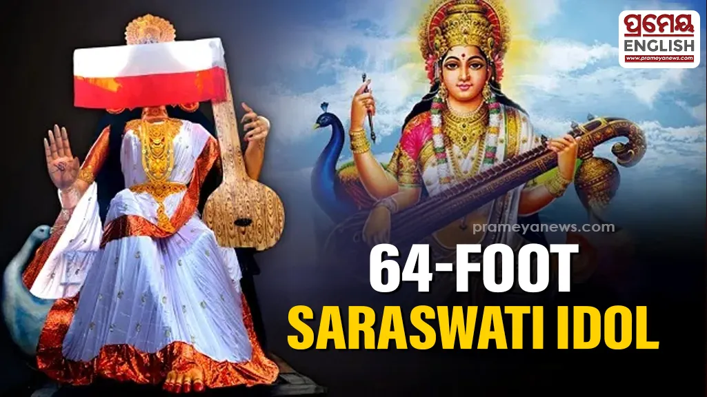 64-Foot tall statue of Maa Saraswati to grace upcoming Saraswati Puja in Bhubaneswar