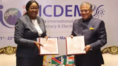 India Strengthens Ties With Namibia Signing Crucial Election Management MoU At IICDEM 2026 Gathering