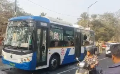 Ama Bus hits scooty again near Patrapada in Bhubaneswar, rider injured