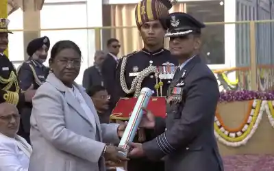 President Confers Highest Peacetime Gallantry Award Ashoka Chakra On Astronaut Group Captain Shubhanshu Shukla
