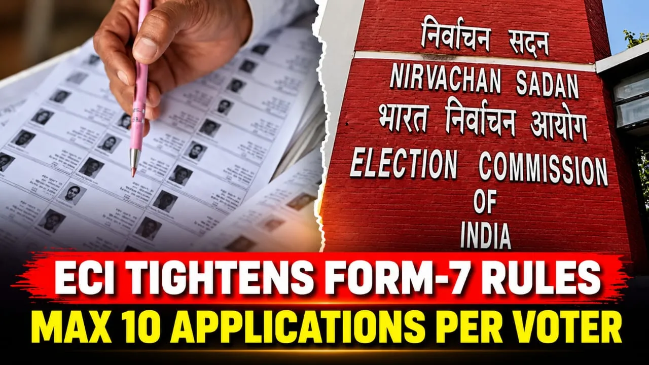ECI sets limits on Form-7 applications to curb false voter list allegations