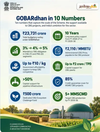 GOBARdhan scheme gets ₹23,731 crore outlay, targets higher CBG production