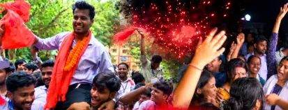 Winning candidates, supporters celebrate across colleges and universities in Odisha