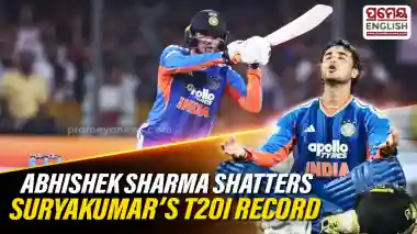 Abhishek Sharma breaks Suryakumar Yadav’s T20I record